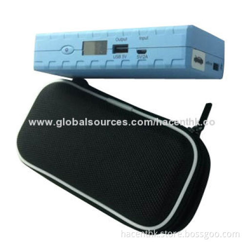 New private mode, 12,000mAh car jump starter power bank with LCD power display and selftimer